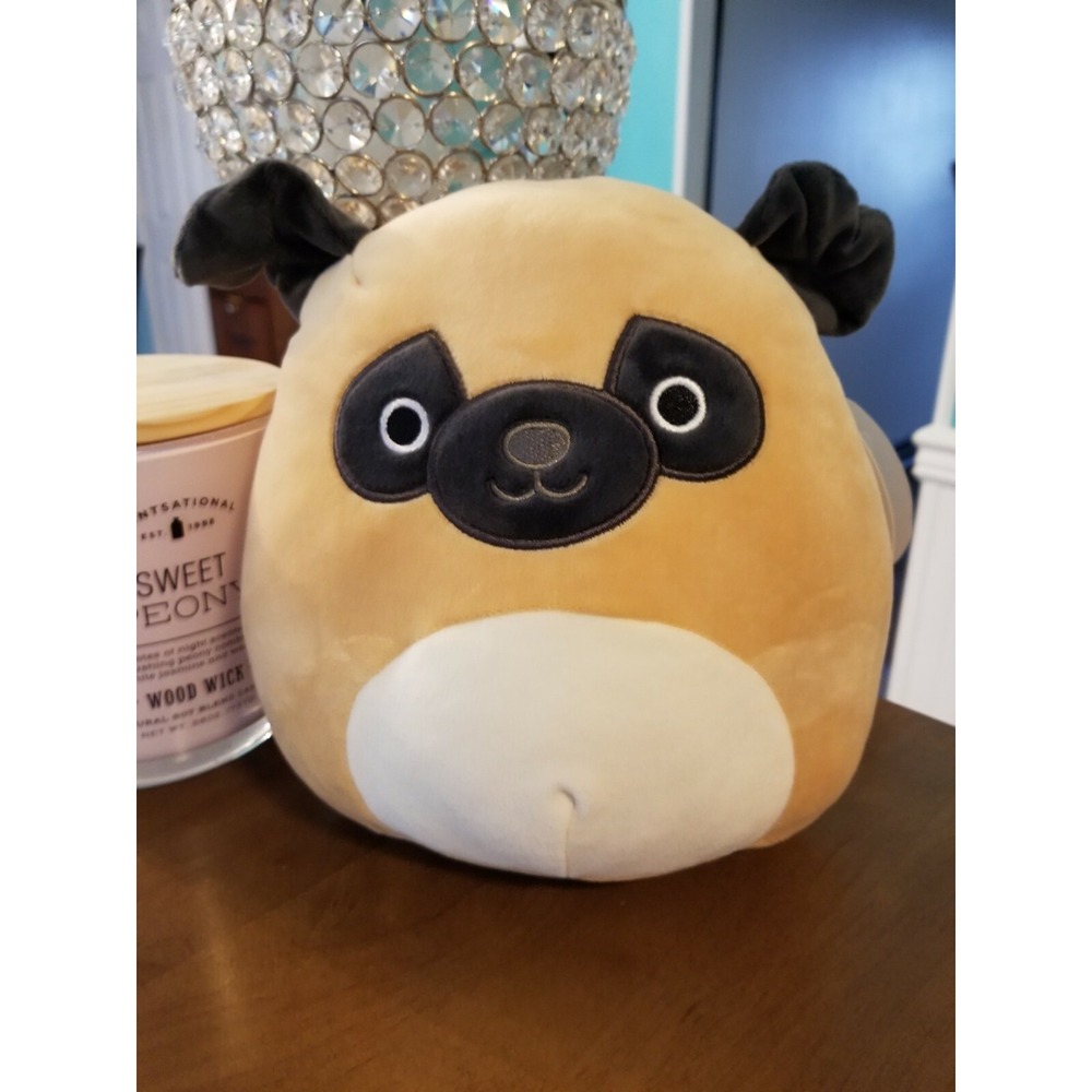 NWT Squishmallows 8" Prince the Pug Dog Puppy Plush KellyToys 2021